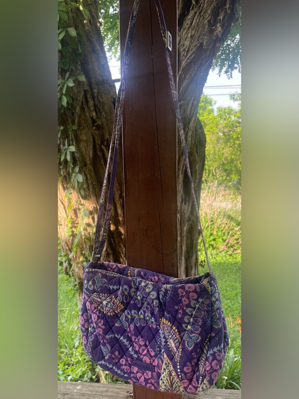 Vera Bradley Crossbody Bag Batik Leaves ~ Retired Pattern